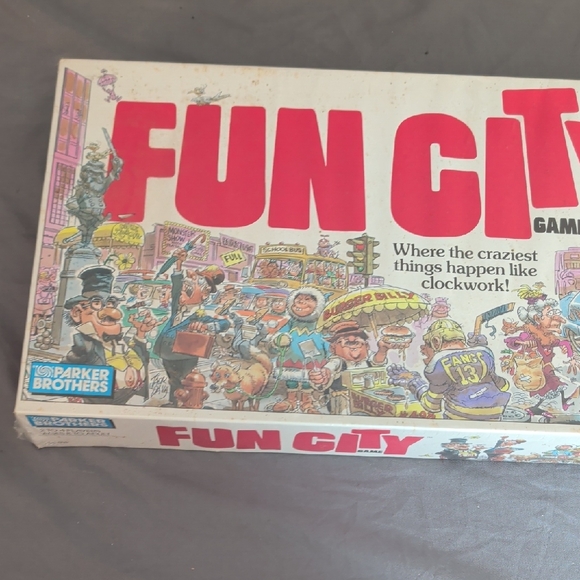 Other - FUN CITY Vintage Board Game by Parker Brothers - White & Pink Box